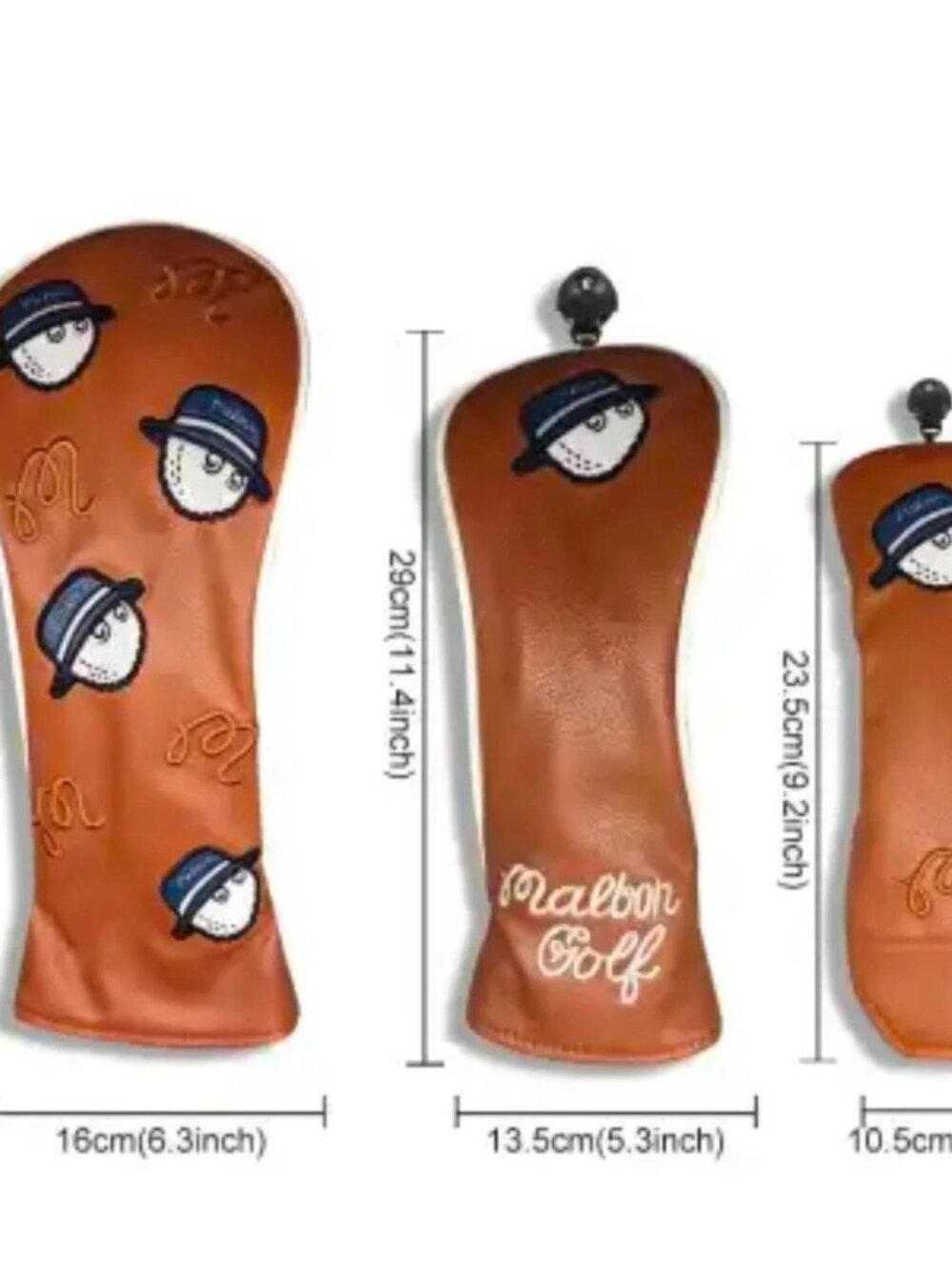 Malbon Trendy New Golf Wood Headcovers Premium Club Head Protection